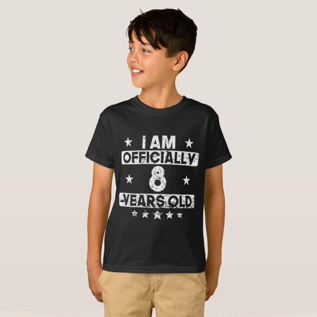 T-shirt Je suis officiellement 8 années du 8ème (Devant entier)