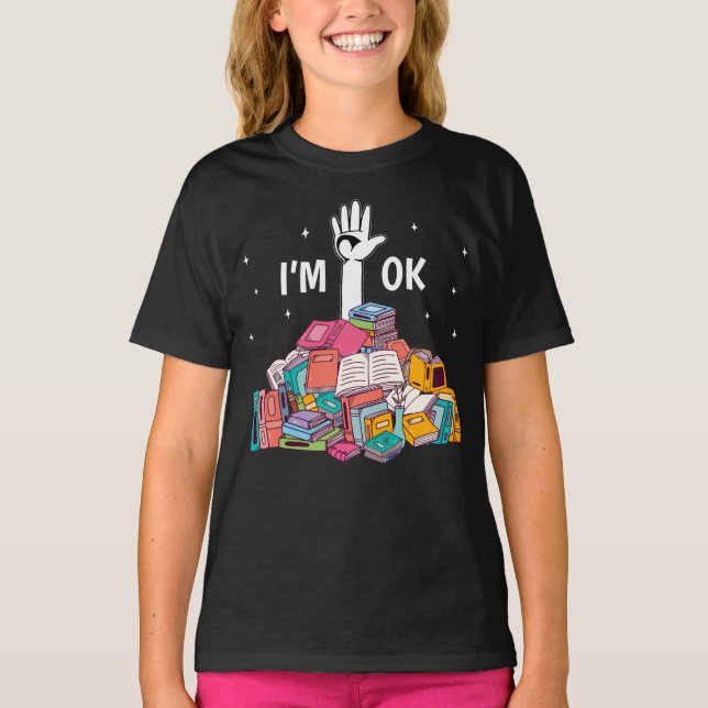 T-shirt Je suis OK drôle Lecture livre Lover cadeau Lover  (Devant)