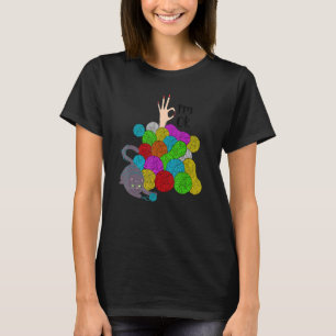 T-shirt Je suis OK Fil de Fil Tricot de Chat Crochet Fil d