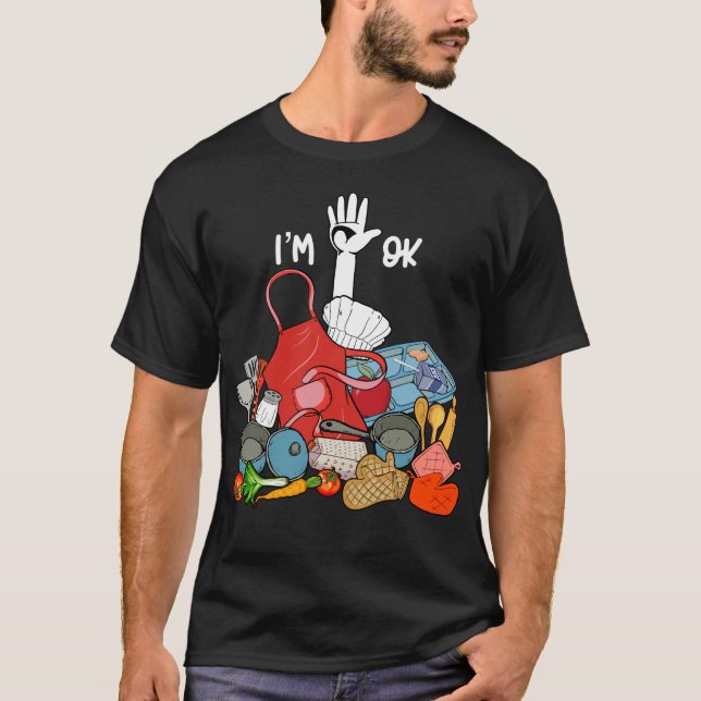 T-shirt Je suis OK Funny Cafeteria Travailleur Fier Déjeun (Devant)