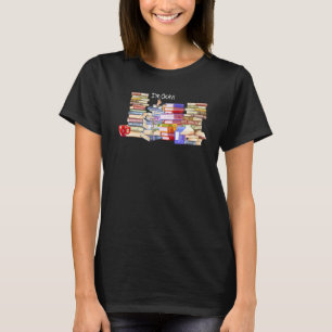 T-shirt Je suis OK Reader Bookworm With Stacks Bookaholic 