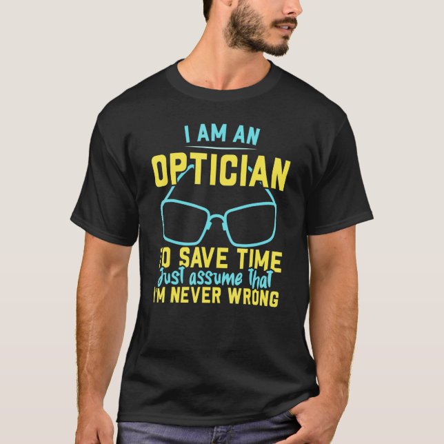 T-shirt Je suis Opte Optométriste Opticien Eyeglass Whispe (Devant)