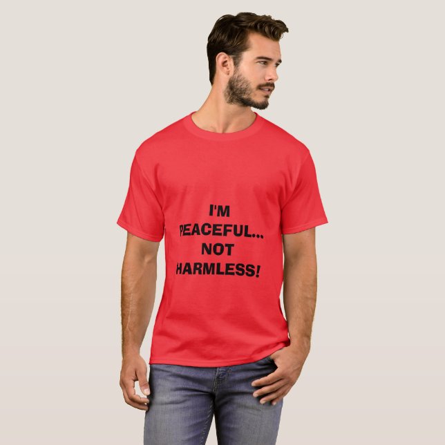 T-SHIRT JE SUIS PACIFIQUE... PAS INUTILE ! (Devant entier)