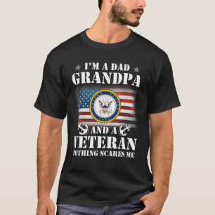 T-shirt Je suis papa grand-père et un vétéran fiers de nou
