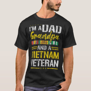 T-shirt Je suis papa grand-père et vétéran du Vietnam D