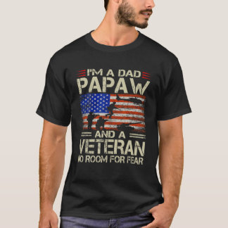 T-shirt Je suis Papa Papaw Et Vétérinaire Drôle Retro Papa