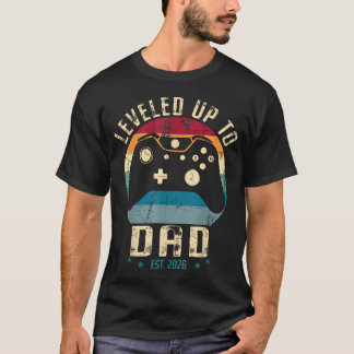 T-shirt Je suis passé au rang de papa 2026 Promu papa bien