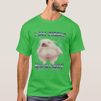 T-shirt Je suis Pibble, lavez mon ventre Drôle de chien ne