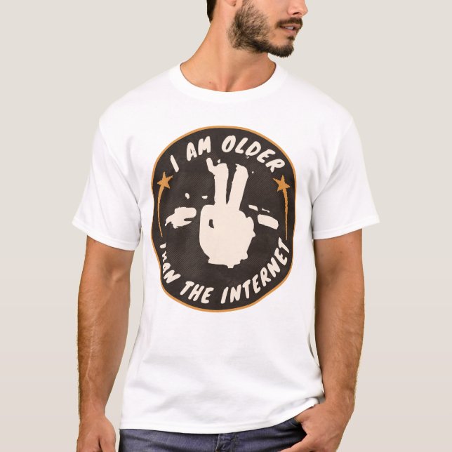 T-shirt Je suis plus âgé qu'Internet (Devant)
