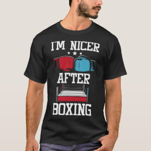 T-shirt Je suis plus gentil après la boxe - Gym de kickbox