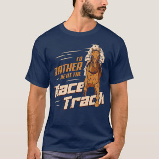 T-shirt Je Suis Plutôt À La Course Horse Racing Cadeau