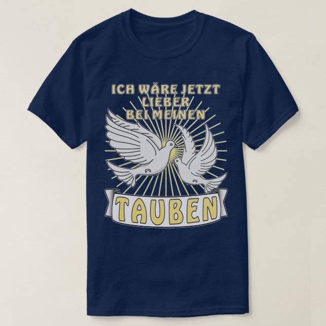 T-SHIRT JE SUIS PLUTÔT AVEC MES PIGEONS (Design devant)