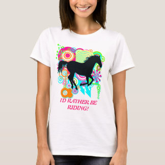 T-shirt JE SUIS PLUTÔT EN TRAIN DE MONTER ! Galloping Hors