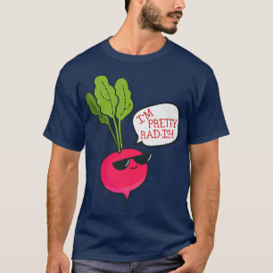 T-shirt Je suis plutôt RadIsh Funny Vegetarian Vegan Radis