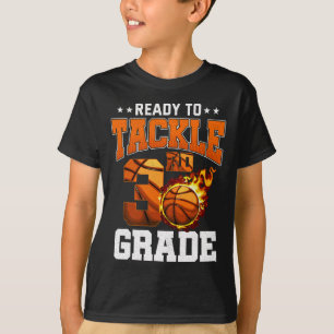T-shirt Je suis prêt à attaquer le basket-ball de 3e année