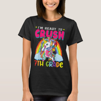 T-shirt Je suis prêt à écraser 7e année Bonne première jou