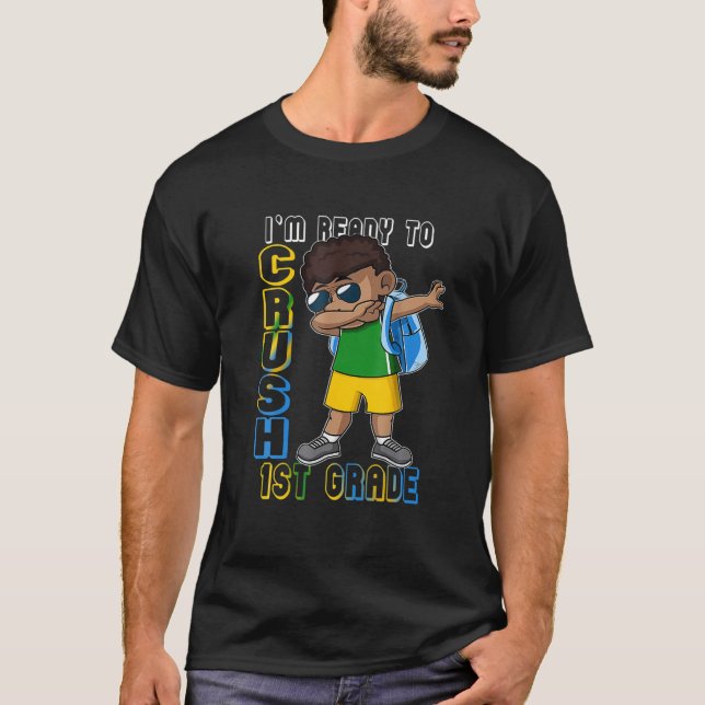 T-shirt Je suis prêt à écraser Bo Noir de 1ère qualité (Devant)