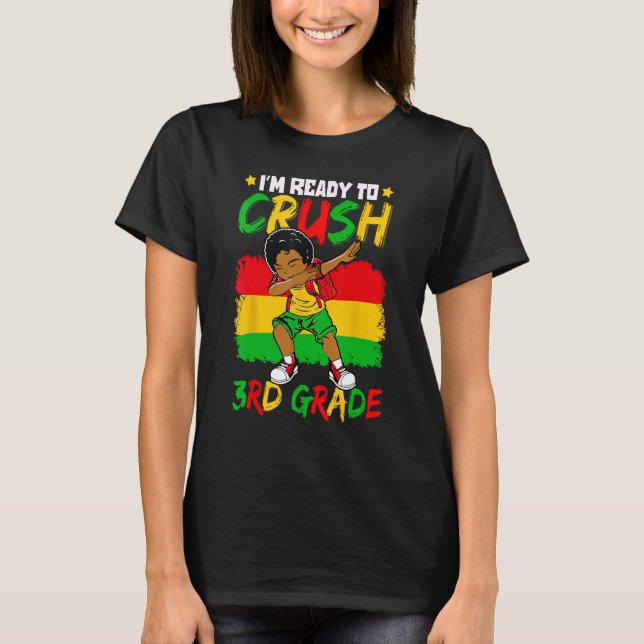 T-shirt Je suis prêt à écraser Bo Noir de 3e qualité (Devant)