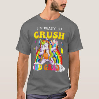 T-shirt Je suis prêt à écraser Dab Unicorn de 2e année Ret