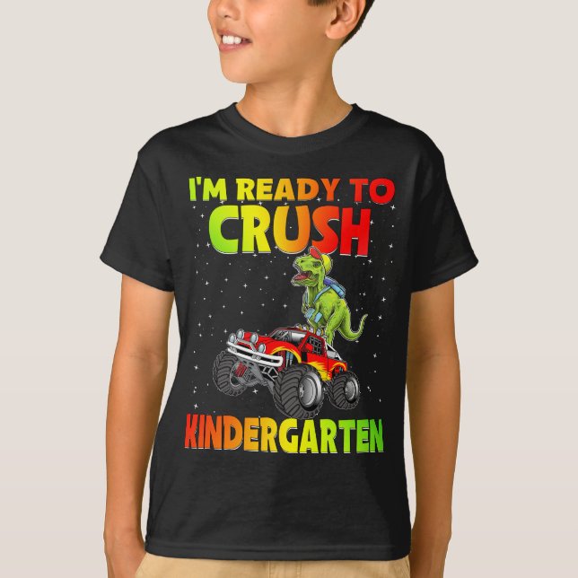 T-shirt Je suis prêt à écraser KINDERGARTEN Retour à l'éco (Devant)