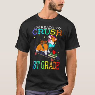 T-shirt Je suis prêt à écraser la 1re année Corgi rentrée 
