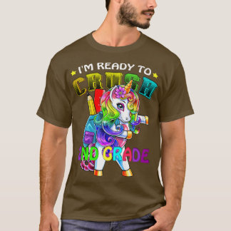 T-shirt Je suis prêt à écraser la 2e année Unicorn Papa po