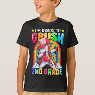T-shirt Je suis prêt à écraser la licorne de 2e année de D