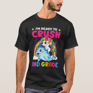 T-shirt Je suis prêt à écraser la licorne Narwhal de 2e an