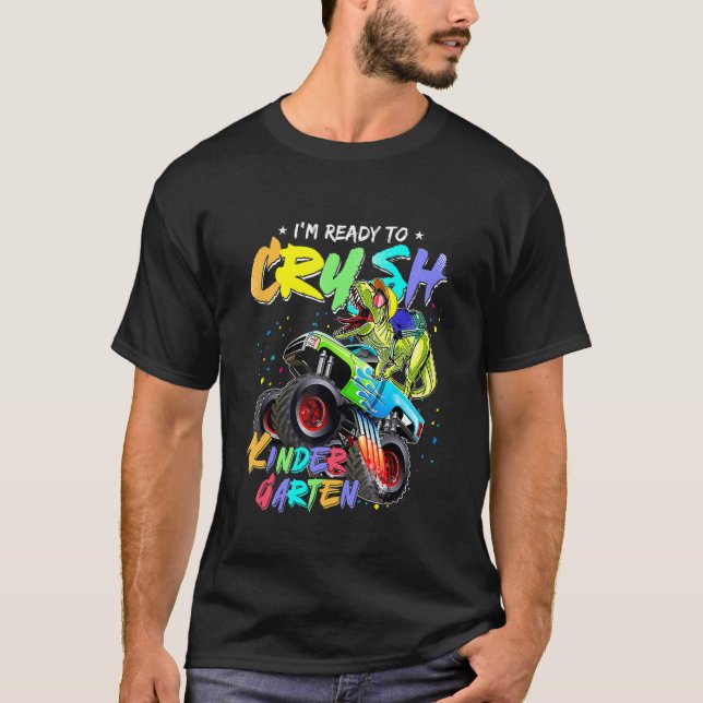 T-shirt Je suis prêt à écraser la maternelle Monster Truck (Devant)
