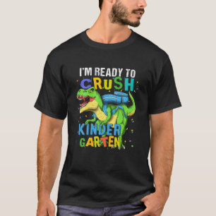 T-shirt Je suis prêt à écraser le dinosaure de jardin d'en