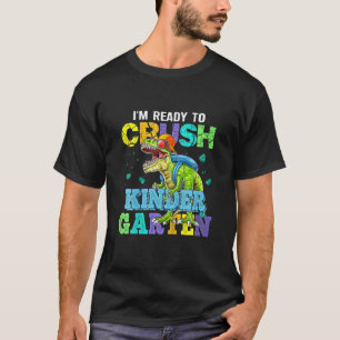 T-shirt Je suis prêt à écraser le dinosaure de jardin d'en