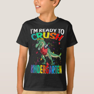 T-shirt Je suis prêt à écraser le dinosaure de jardin d'en