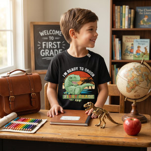 T-shirt Je suis prêt à écraser le Dinosaure T Rex de 1ère 