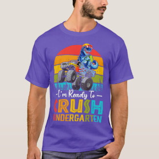 T-shirt Je Suis Prêt À Écraser Le Jardin D'Enfants Retro S