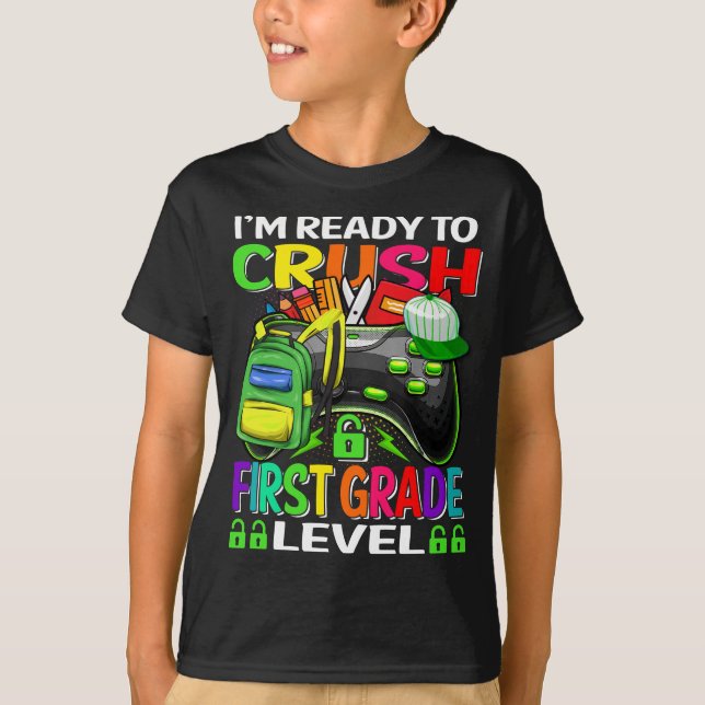 T-shirt Je suis prêt à écraser le joueur de premier niveau (Devant)