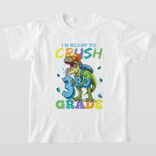 T-shirt Je Suis Prêt À Écraser Le Monstre De 3E Année (Poser)