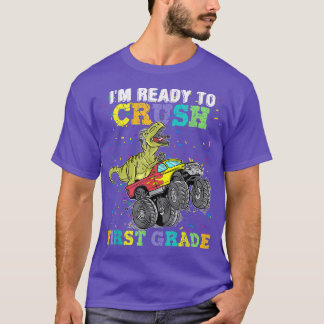 T-shirt Je suis prêt à écraser les Dinos de Camion Monster