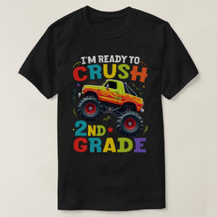 T-shirt Je suis prêt à écraser un camion monstre de 2e ann