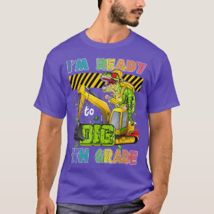T-shirt Je suis prêt à fouiller le Dinosaure de 5e année à