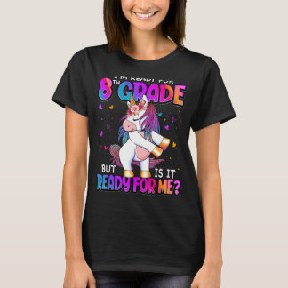 T-shirt Je suis prêt pour la 8e année de retour à l'école 