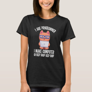 T-shirt Je suis programmeur Cat Engineer Coder Logiciel De