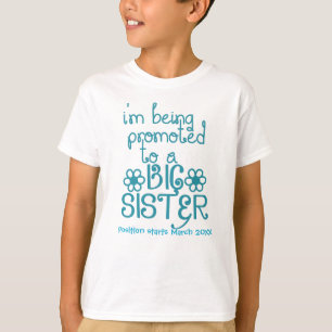 T-shirt Je suis promu à une grande soeur