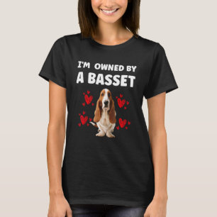 T-SHIRT JE SUIS PROPRIÉTÉ PAR UN CHIEN DE BASSET HOUND