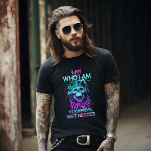 T-shirt Je suis qui je suis Squelette gothique