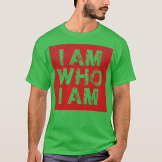 T-shirt Je Suis Qui Je Suis Vintage Rouge