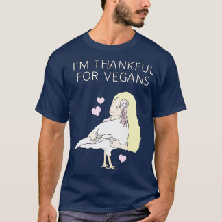 T-shirt Je Suis Reconnaissant Envers Les Vegans