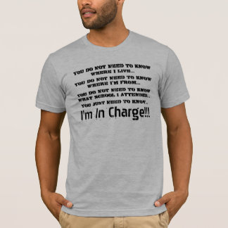 T-shirt Je suis responsable