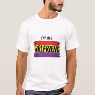 T-shirt Je Suis Sa Petite Amie Arc-en-ciel Fière Chemise V