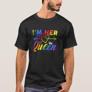 T-shirt Je Suis Sa Reine Gay Couple Lesbienne Petite Amie 
