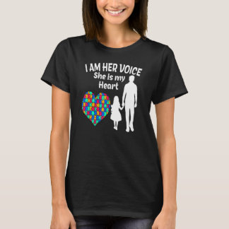 T-shirt Je Suis Sa Voix Elle Est Mon Coeur Sensibilisation